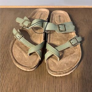 Maurice’s Army Green Strapped Sandals